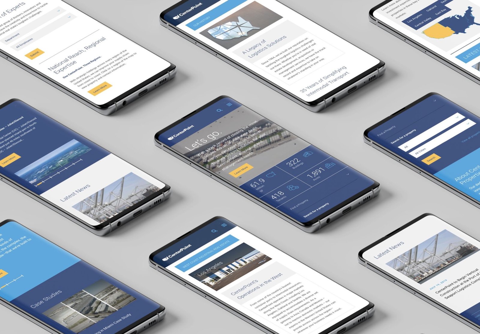 CenterPoint Properties responsive mobile screens