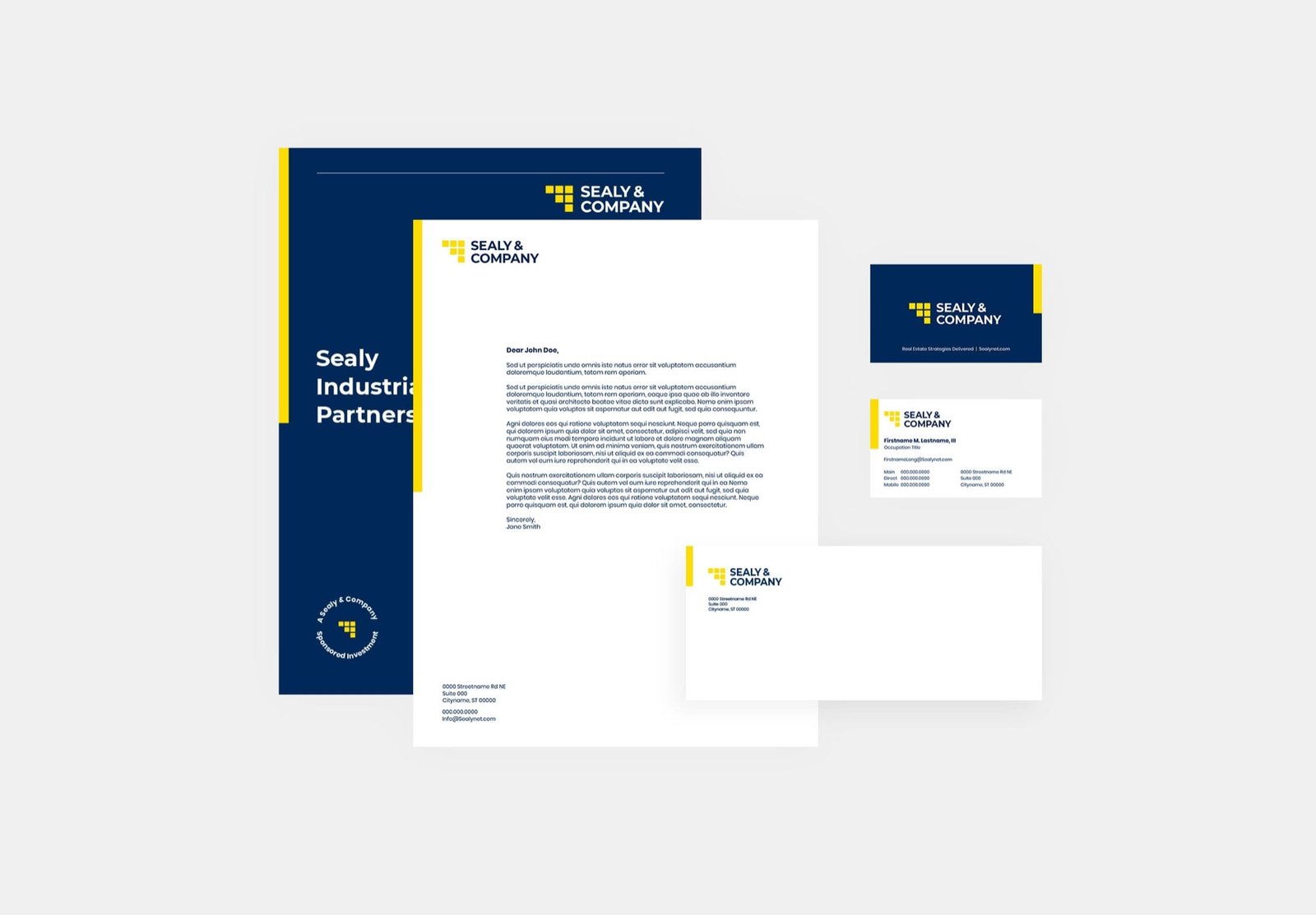 Sealy and Company stationery system
