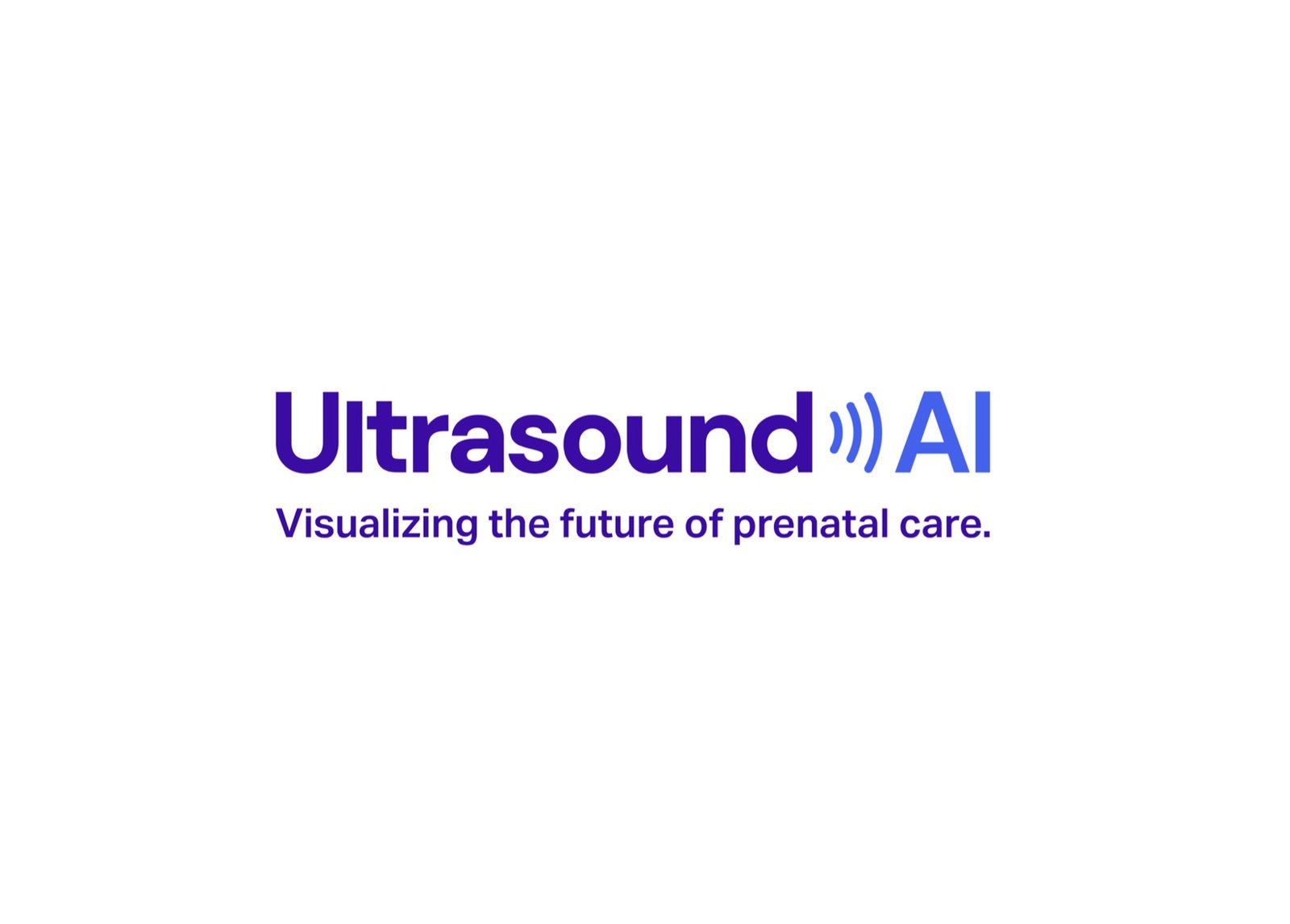Ultrasound AI wordmark with the tagline: visualizing the future of prenatal care